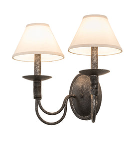 16"W Bell 2 Lt Wall Sconce