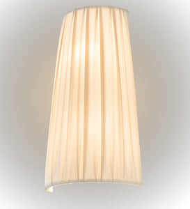 9"W Channell Tapered & Pleated Modern Fabric Wall Sconce