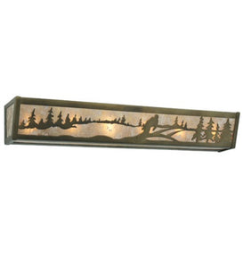 36"W Snowboarder Vanity Light