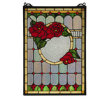 14"W X 20"H Morgan Rose Stained Glass Window
