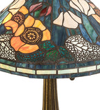 23"H Poppy Stained Glass Table Lamp