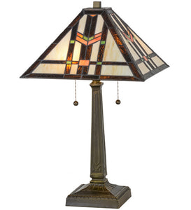 23.5"H Tiffany Prairie Wheat Mission Table Lamp-