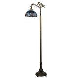 60.5"H Tiffany Hanginghead Dragonfly Bridge Arm Floor Lamp