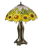 24"H Wild Sunflower Tiffany Floral Table Lamp