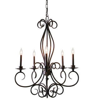 28"W Phillipe 5 Lt Chandelier