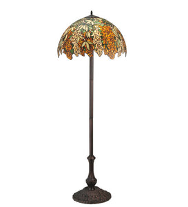  63"H Tiffany Laburnum Jadestone Floor Lamp