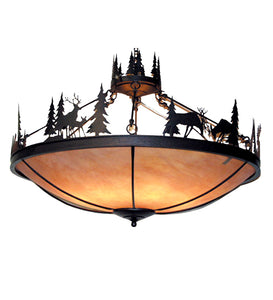 48"W Woodland Lodge Inverted Pendant