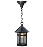 8"W Craftsman Signature Fulton Lantern Indoor & Outdoor Pendant