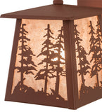 7"W Stillwater Tall Pines Hanging Outdoor Wall Sconce
