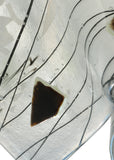 13"W Metro Fusion Licorice Fused Glass Handkerchief Pendant