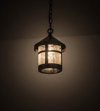 8"W Fulton Indoor & Outdoor Hanging Lantern Pendant