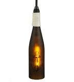 3"W Coastal Collection Anchor Wine Bottle Contemporary Mini Pendant