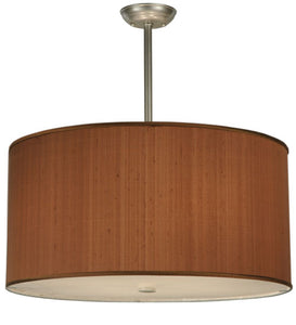 24"W Cilindro Brown Textrene Contemporary Pendant