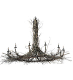 132"W Twigs 12 Lt Rustic Lodge Chandelier