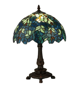 17"H Nightfall Wisteria Tiffany Floral Table Lamp