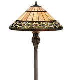 61"H Ilona Mission Stained Glass  Floor Lamp