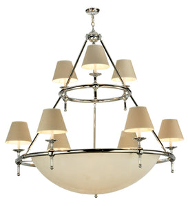 60"W Messina 2 Tier Contemporary Chandelier | Smashing Stained Glass & Lighting