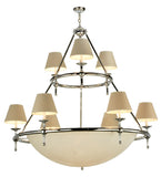 60"W Messina 2 Tier Contemporary Chandelier | Smashing Stained Glass & Lighting