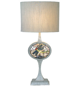 31.5"H Cameo Dragonfly Lit Base Tiffany Table Lamp