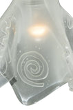 9"W Metro Fusion Super Nova Handkerchief Fused Glass Pendant