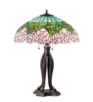 30"H Cabbage Rose Table Lamp