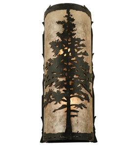 6.75"W Tamarack Rustic Lodge Wall Sconce