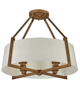 31"W Cilindro Lucy Contemporary Fabric Semi-Flushmount | Smashing Stained Glass & Lighting