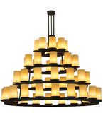 72"W Horizon Gold 4 Tier Contemporary Chandelier