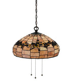 20"W Concord Stained Glass Ceiling Pendant
