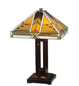 24"H Abilene Stained Glass Southwest Table Lamp
