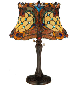 22.5"H Hanginghead Dragonfly Tiffany Table Lamp