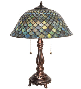 22"H Tiffany Fishscale Table Lamp