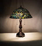 22"H Tiffany Fishscale Table Lamp