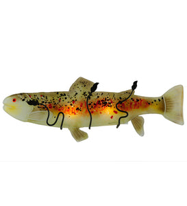 29.5"W Metro Fusion Brown Trout Fused Glass Wall Sconce