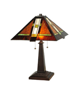 24"H Montana Mission Stained Glass Table Lamp