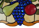 20"W Fruit Stained Glass Ceiling Pendant