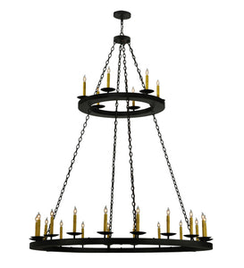 61"W Loxley 24 Lt Two Tier Lodge Gothic Chandelier