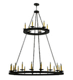 61"W Loxley 24 Lt Two Tier Lodge Gothic Chandelier
