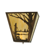 13"W Quiet Pond Rustic Right Wall Sconce