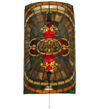 11"W Regal Splendor Victorian Stained Glass Wall Sconce