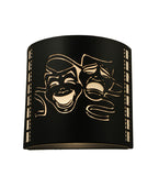 9.75"W Theatre Mask Contemporary Sconce
