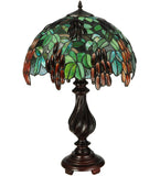 25"H Murlo Stained Glass Victorian Table Lamp