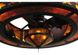 45"W Duke W/Fan Light Chandel-Air Ceiling Fan