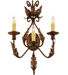 16.5"W French Elegance 3 Lt Victorian Wall Sconce