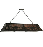 62"L Buffalo At Lake W/Diffuser Island/Billiard Oblong Pendant