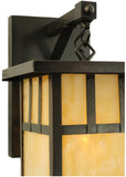 9"W Hyde Park Double Bar Mission Straight Arm Outdoor Sconce