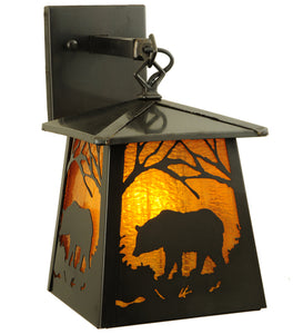 7.25"W Stillwater Grizzly Bear Outdoor Wall Sconce
