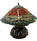 16.5"H Polished Jasper Dragonfly Table Lamp