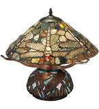 16.5"H Cut Agata Dragonfly Table Lamp