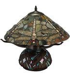 16.5"H Cut Agata Dragonfly Table Lamp